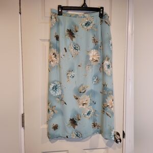 Alfred Dunner Blue Floral Skirt Size 14P